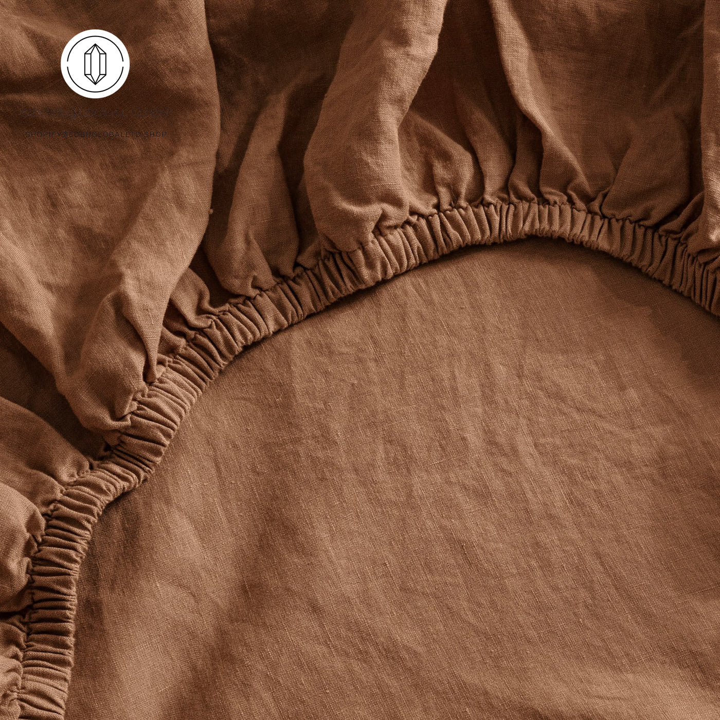 EDBR GLOBAL French Flax Linen Sheet Set in Hazelnut