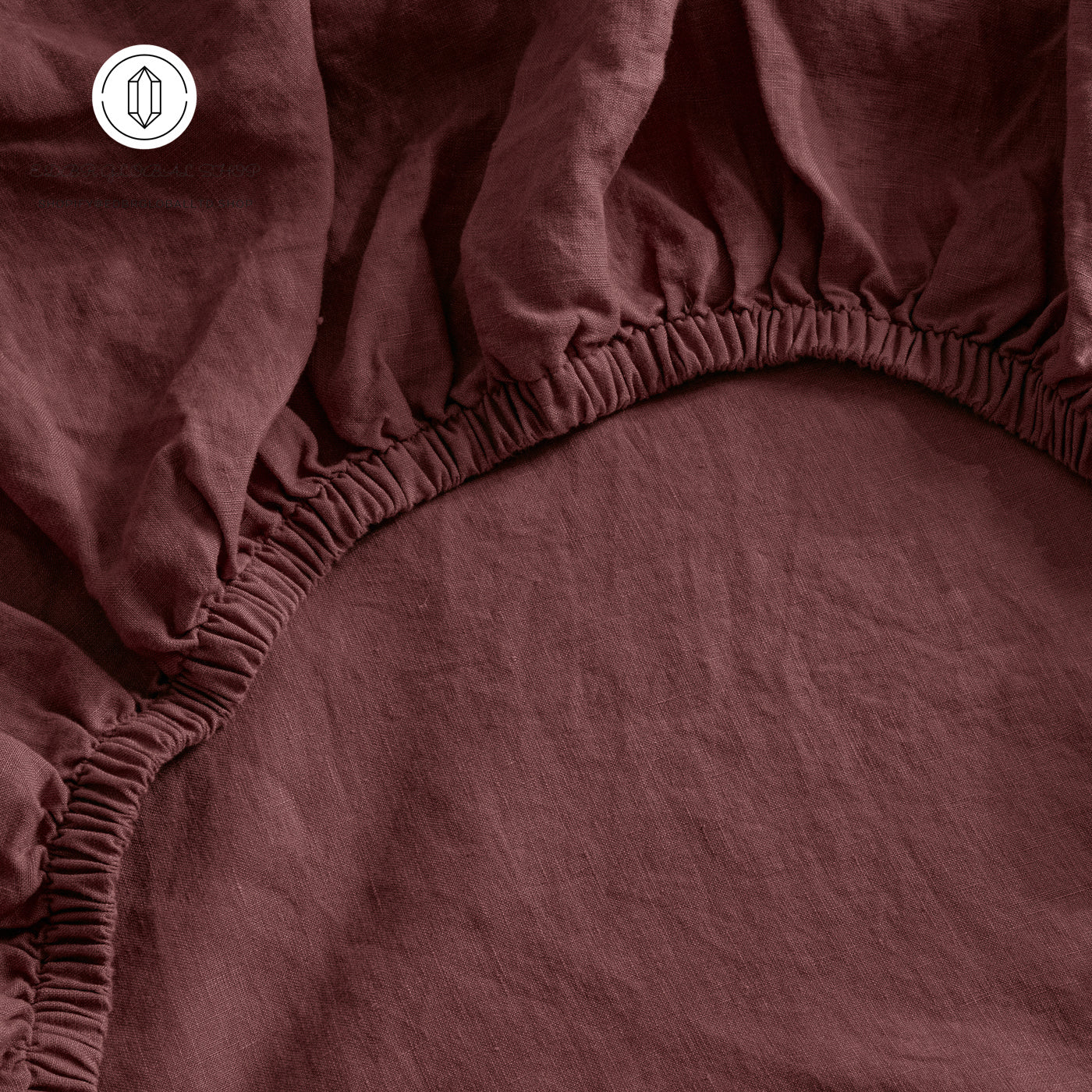 EDBR GLOBAL French Flax Linen Sheet Set in Cherrywood